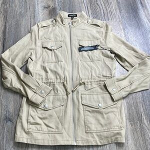 NWT Express Women’s Beige Utility Jacket, size XS